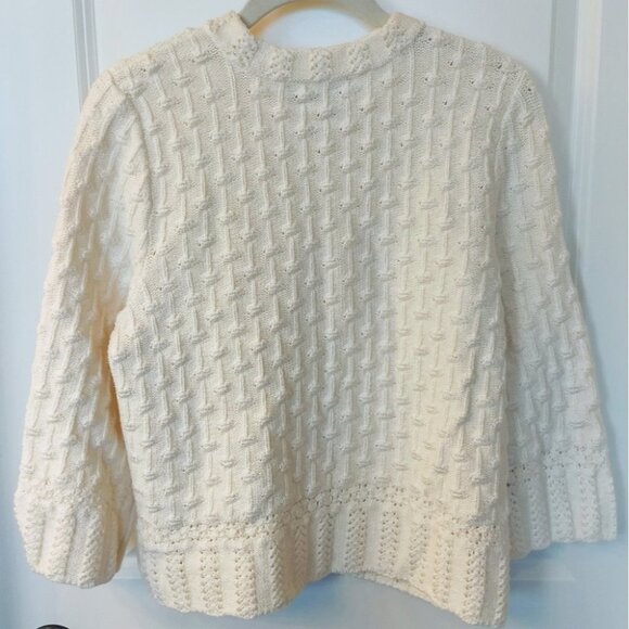 Women's Jones New York Collection Off-White Cardigan Sweater Small - Picture 3 of 8